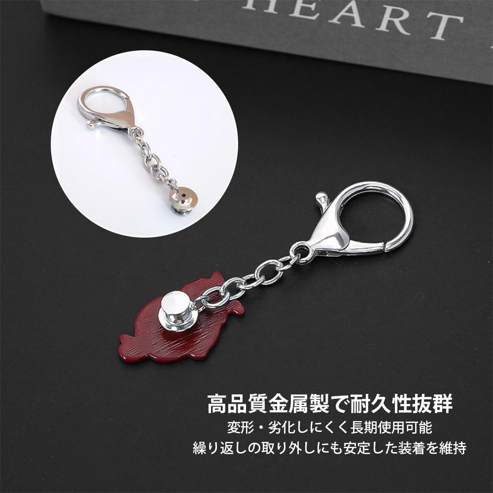 Amazon.co.jp: サムコス ピンバッジ キーホルダーバッジパーツ 5個
